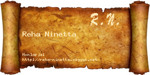 Reha Ninetta névjegykártya